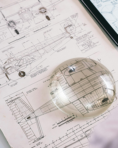 Aircraft technical blueprints and engineering